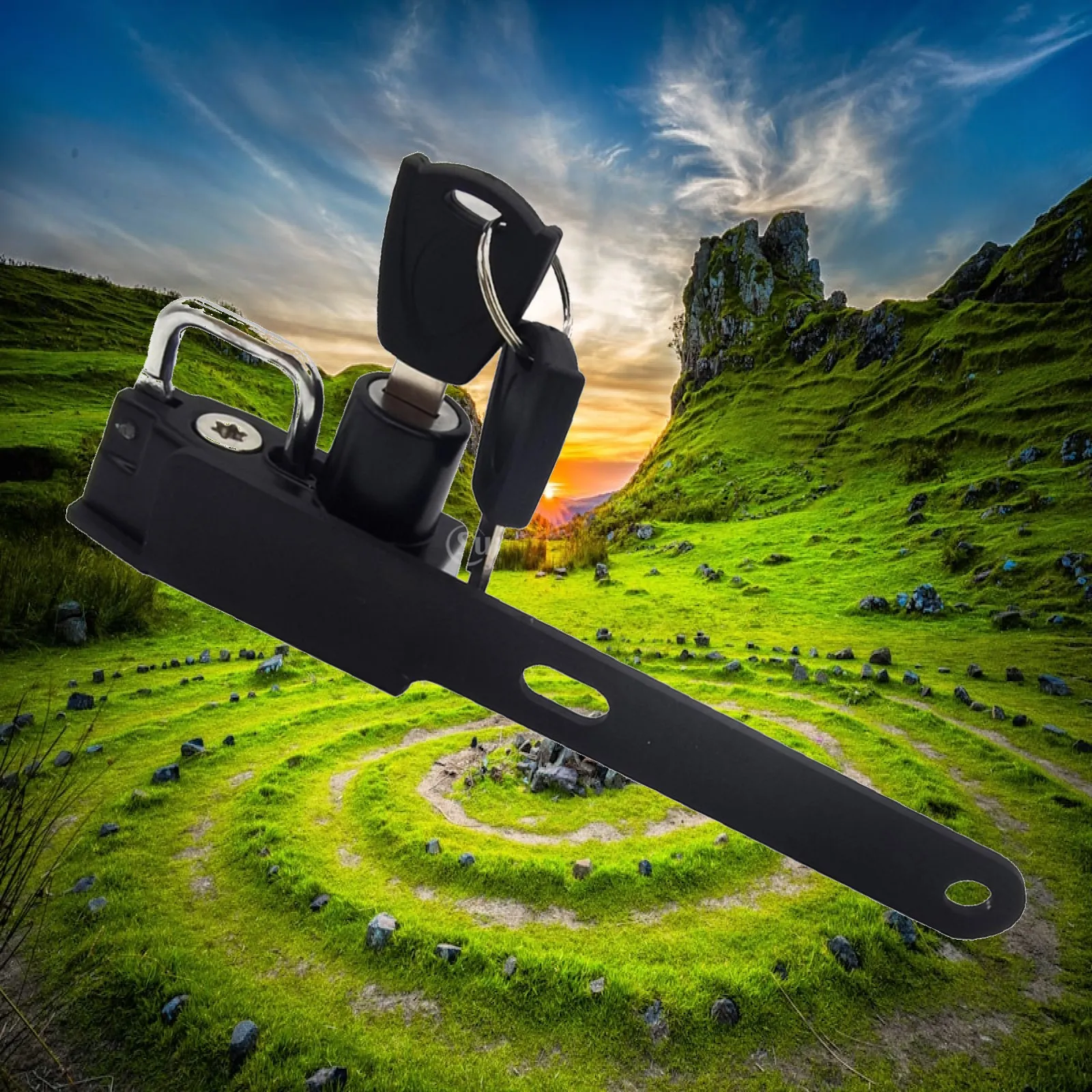 

Motorbike Lock, Durable ,with Keys ,Repalcement Parts ,Accessory Anti Easy to Carry Replaces for 2019 400 2018-2021