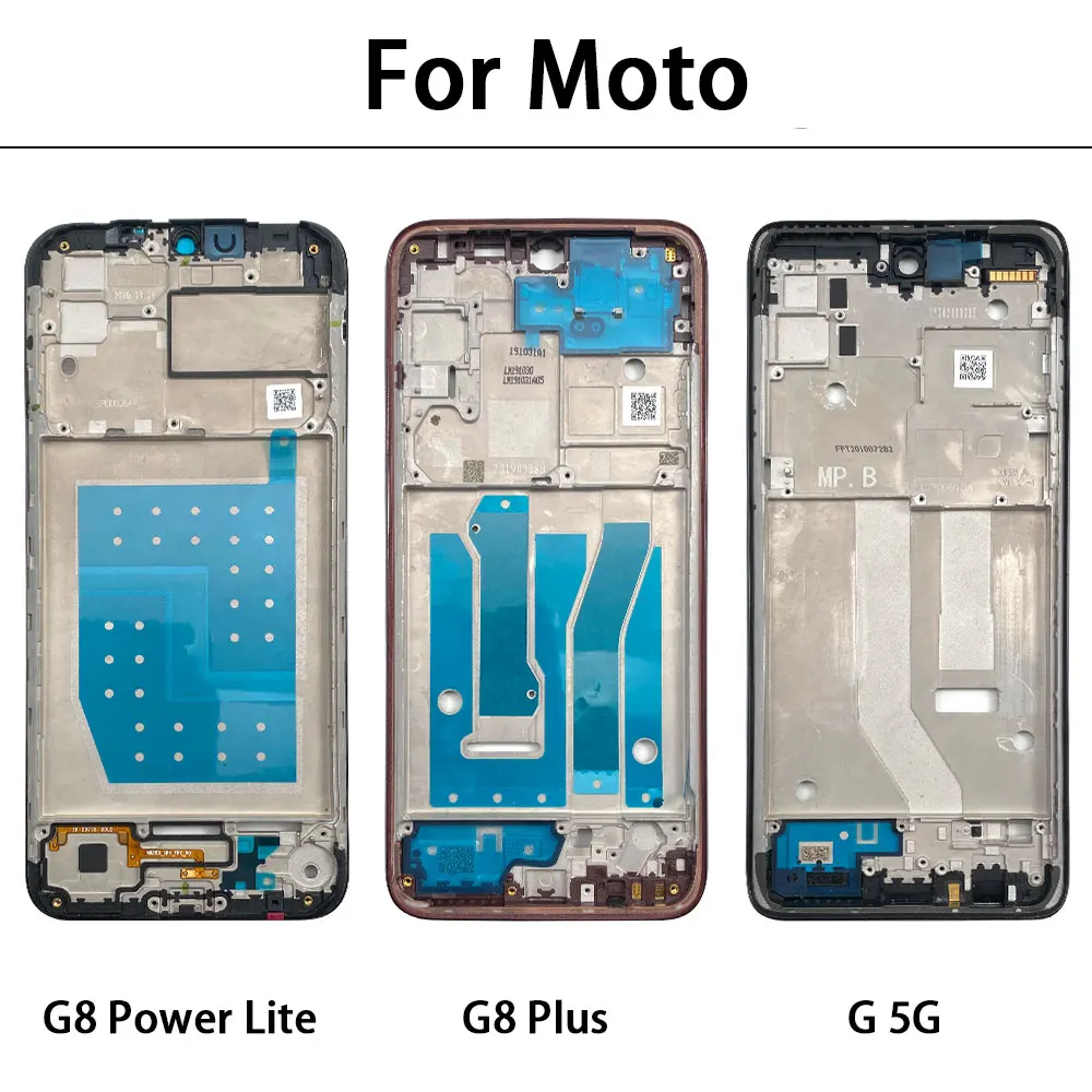 NEW Front Housing LCD Screen Frame Cover Bezel Plate Replacement Part For Motorola Moto G 5G G8 Plus G8 Power Lite G9 Play G100