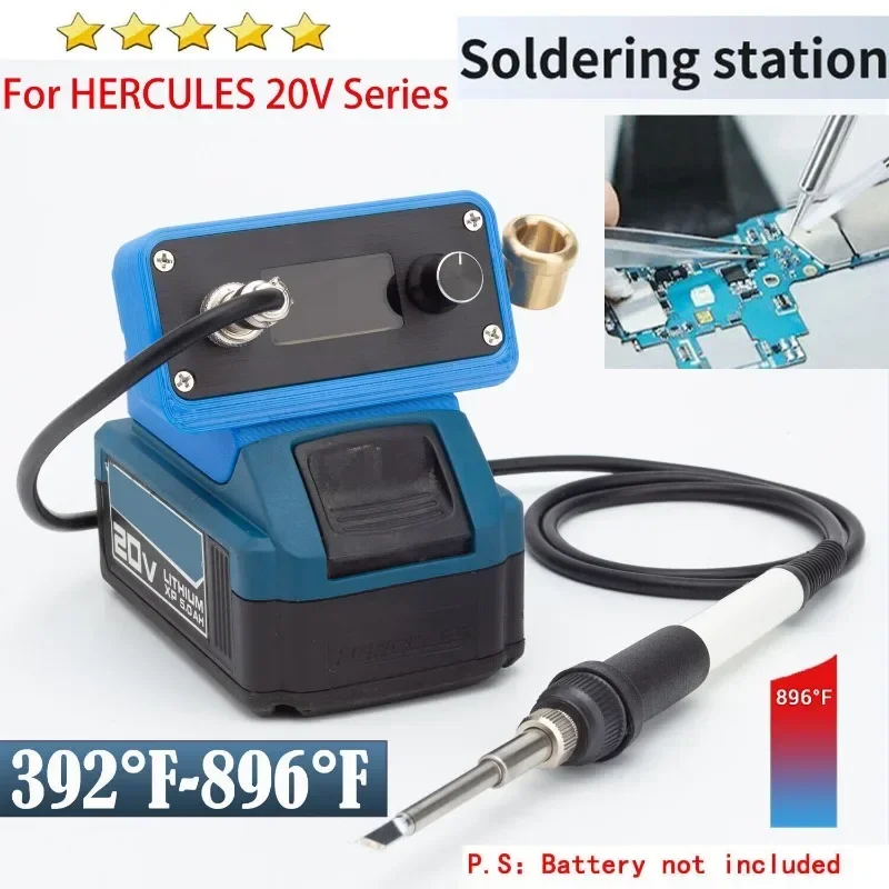 OLED T12 Soldering Station For Hercules 20V Battery Digital Electronic Welding Iron DIY  (Not include battery)