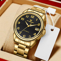Top Brand Fashion Watch Digital Dial Luminous Stainless Steel Automatic Mechanical Watch Waterproof Date Clock Reloj Hombre