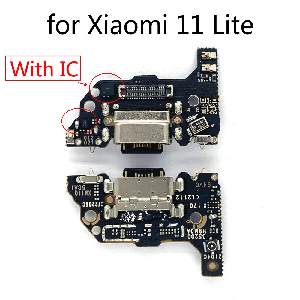 For Xiaomi Mi 11 Lite 4G 5G USB Charging Dock Connector Port Board Mic with IC Quick Charge