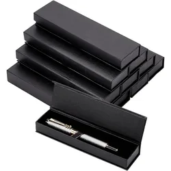 10pcs Black Ballpoint Pen Gift Box with Closure Long Necklace Cardboard Case for Watches Pens Necklaces Bracelets
