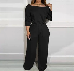 Sexy Bodysuit Pants Woman Elegant New Fashion 2024 Autumn Winter Spring Casual Long Backless Long Sleeve Pocket Design Jumpsuit