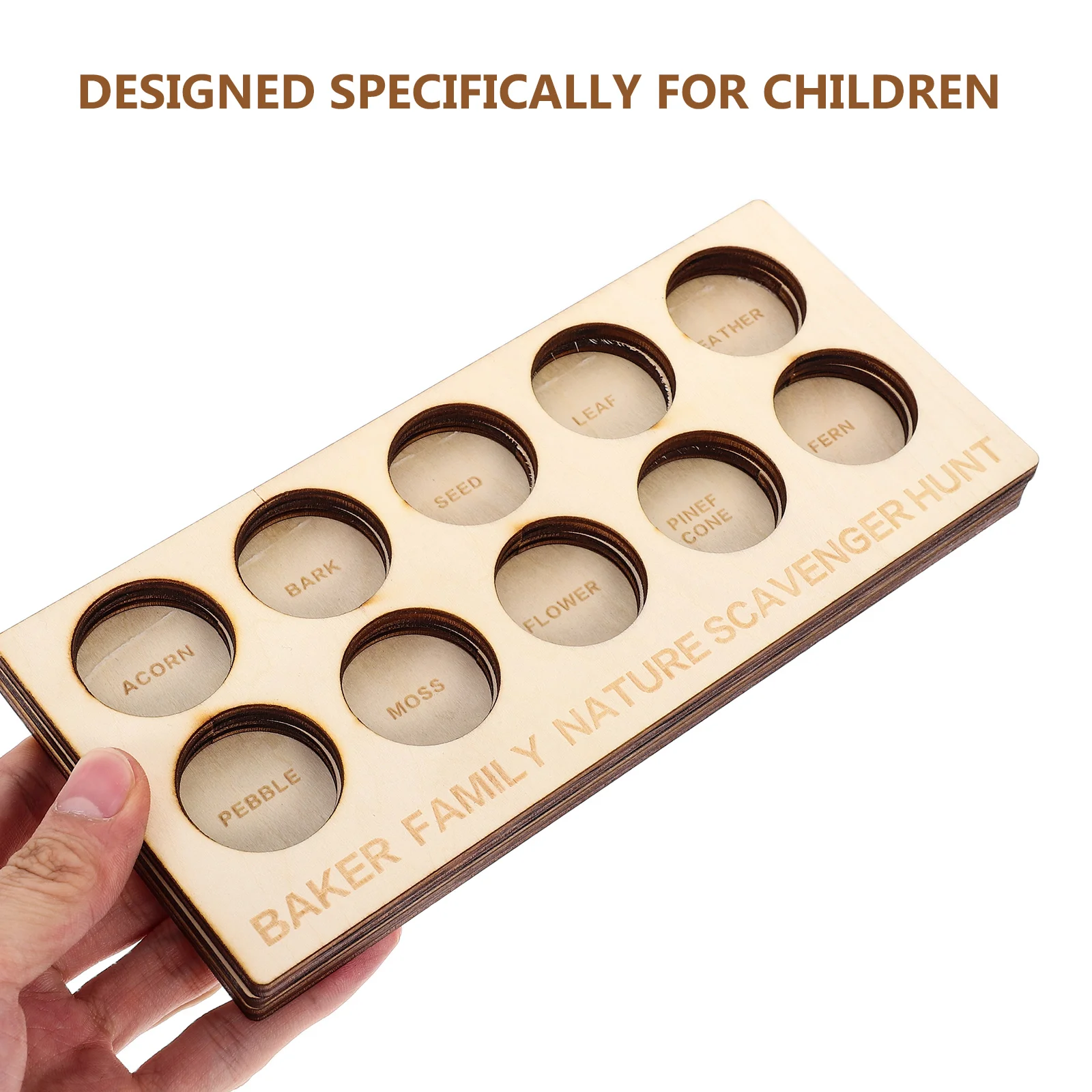 

1pc Outdoor Exploration Game Board Lightweight Wood Specimen Display Board For Nature Hunting Teenagers Bioexperiment Teaching