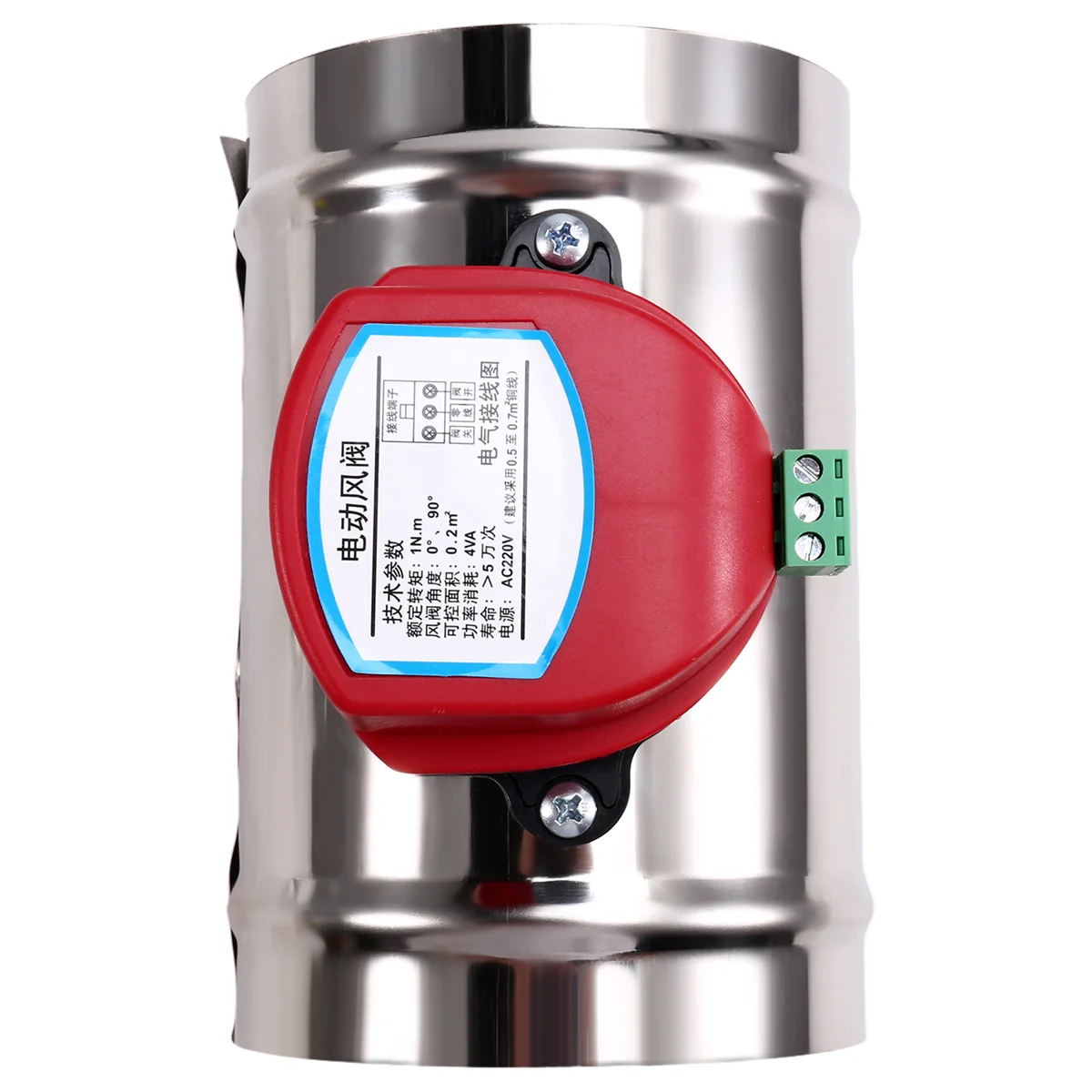 صمام هواء كهربائي من الفولاذ المقاوم للصدأ 220 فولت، صمام فحص بمحرك لأنبوب 4 بوصة 100 مم