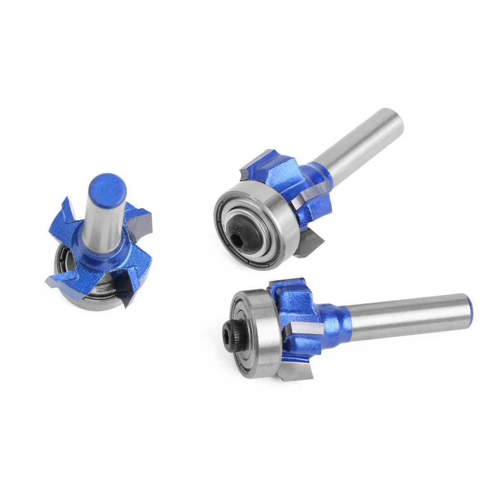 Imagem -03 - Lavie-router Bit Conjunto para Carpintaria Fresa Aparar Faca Borda Borda Flautas mm Haste r1 r2 r3 Alta Qualidade