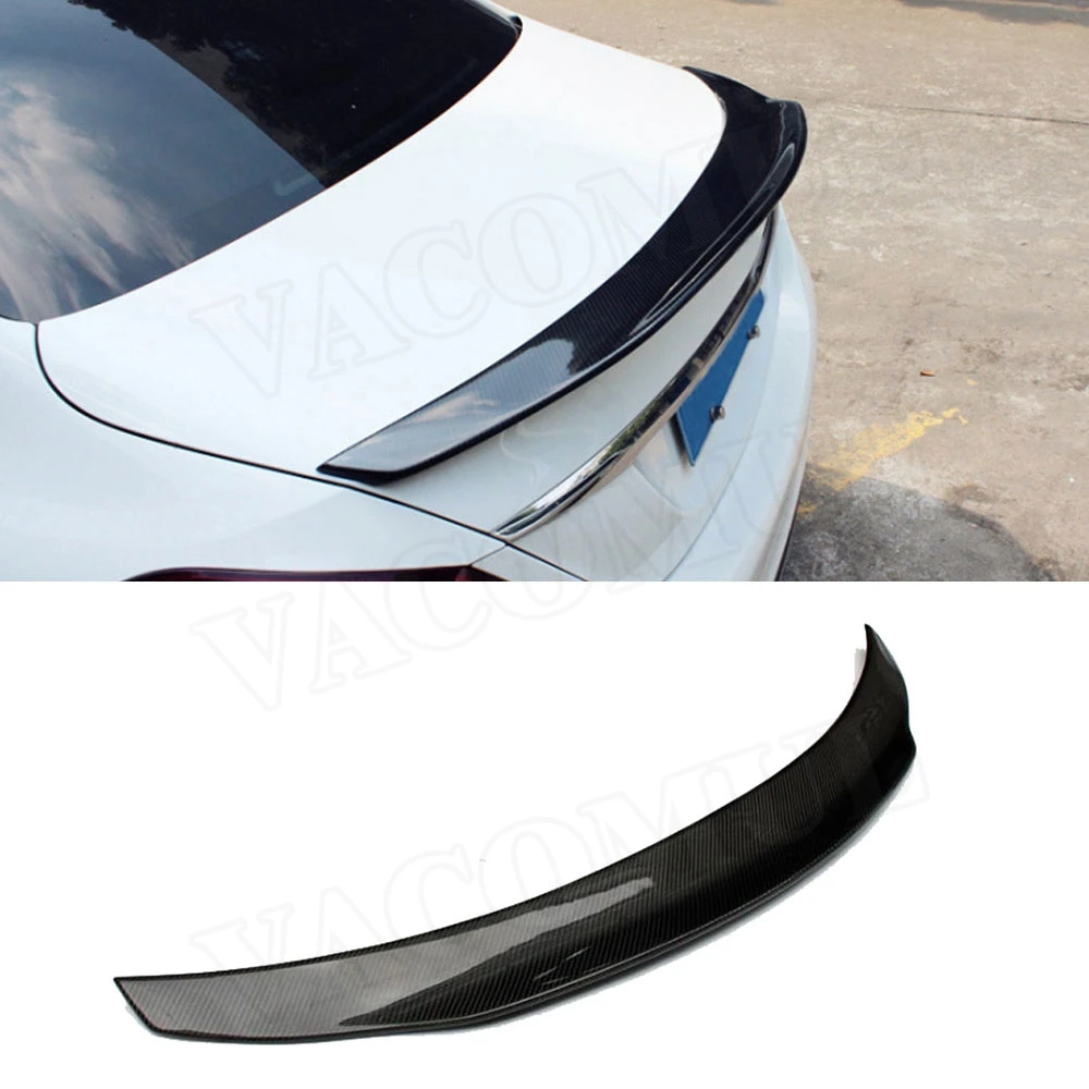 VACOMUL Carbon Fiber Rear Spoiler For Mercedes Benz E Class W213 Sedan E200 E220 E250 E300 2016-2019 PSM Style Rear Wing