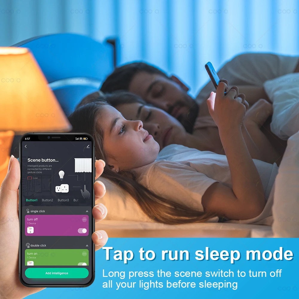 Tuya Zigbee Smart Scene Switch Button 4 Gang Wireless Wall Push Button Switch Controller Smart Home Automation Scenario Switch