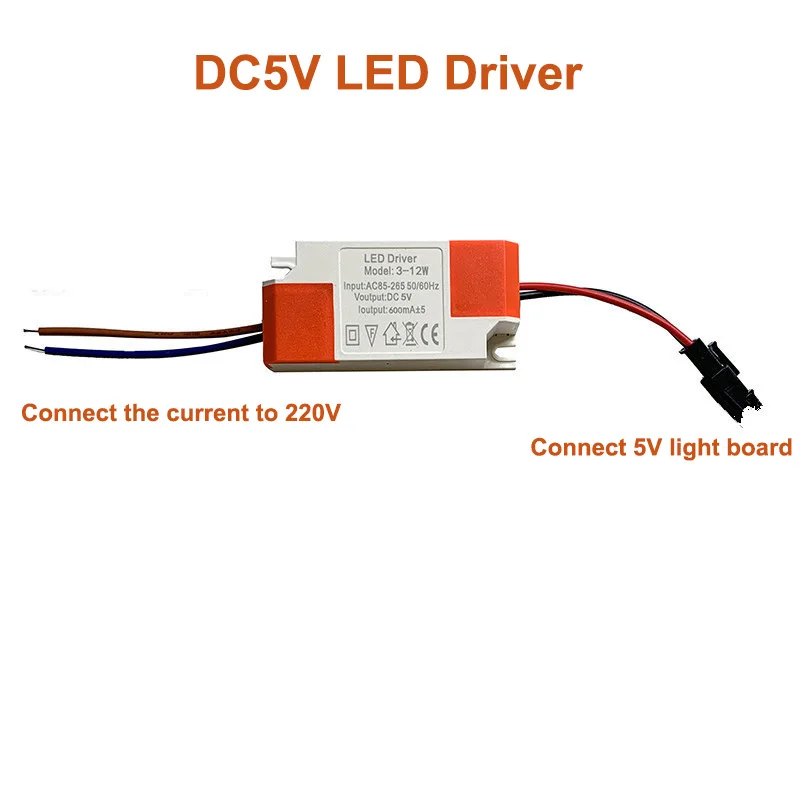 DC5V LED Light Beads sorgente luminosa SMD 2835/5730 LED Ring Board piastra lampada in alluminio accessori 10W 12W con SM femmina e Driver