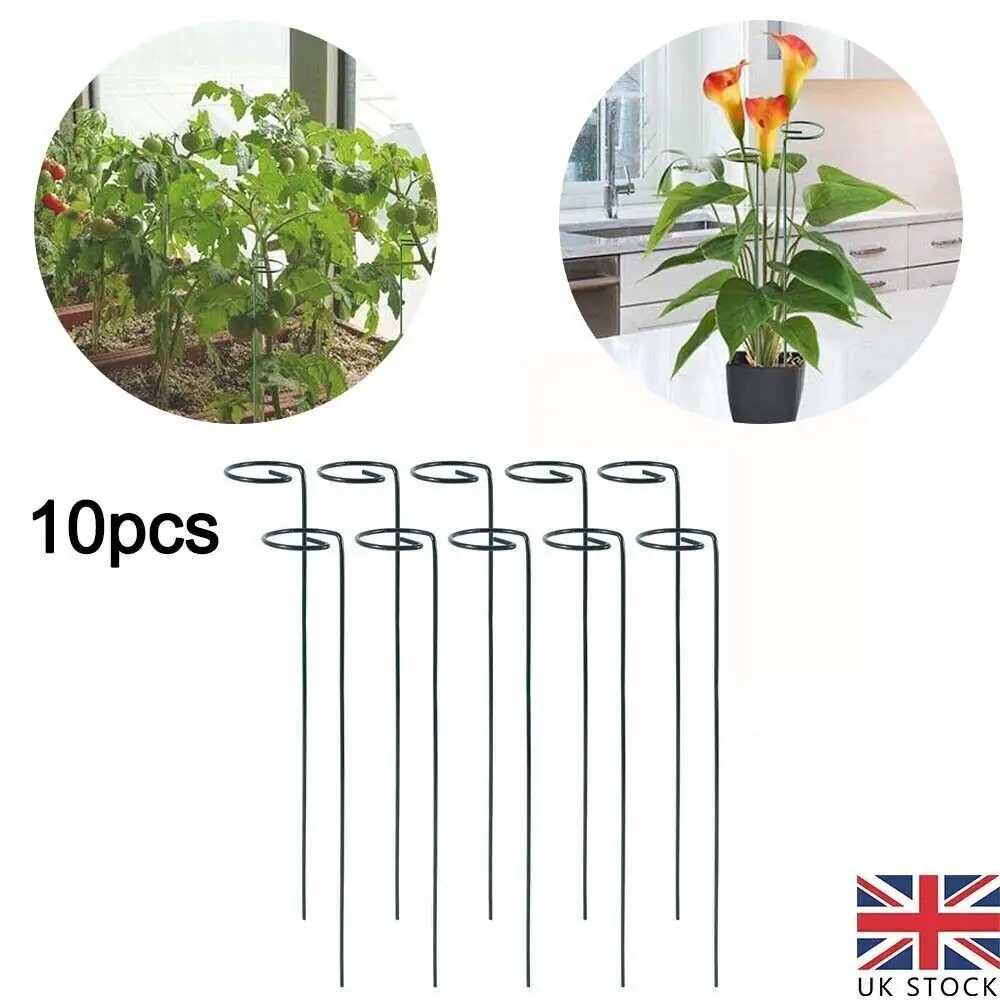 Metal Single Stem Plant Ring Orchid Wer Support Stake Sturdy Durable