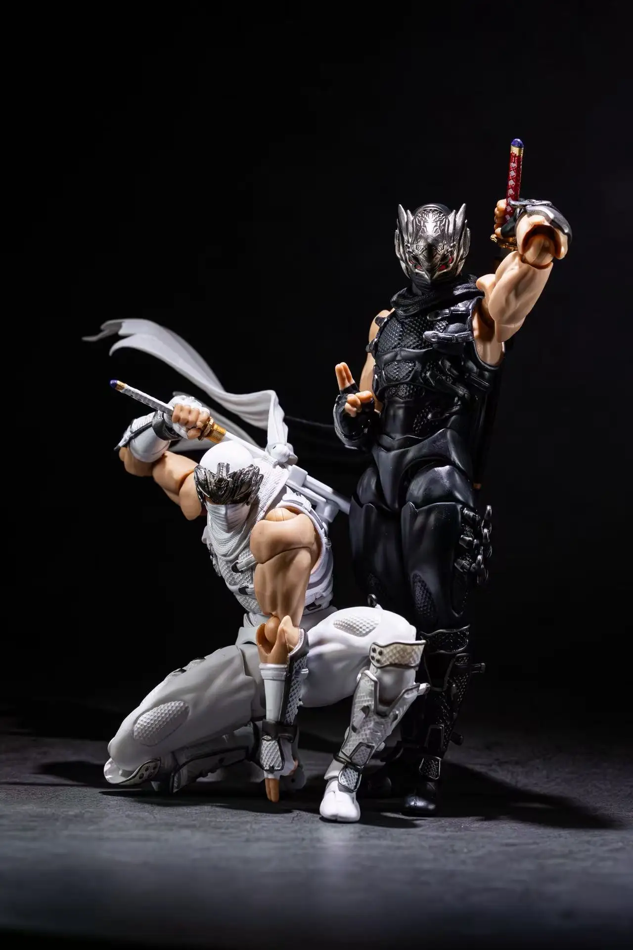 In Stock AC Toys The Second Batch Withe Ryu Revoltech 1/12 Amazing Yamaguchi Black Ryu Hayabusa Ninja Gaiden Action Figures Toy