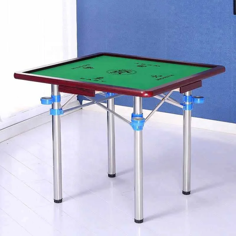 Table de Mahjong pliante postmoderne, Table d'échecs Simple pour la maison, menottes, dortoir manuel à double usage