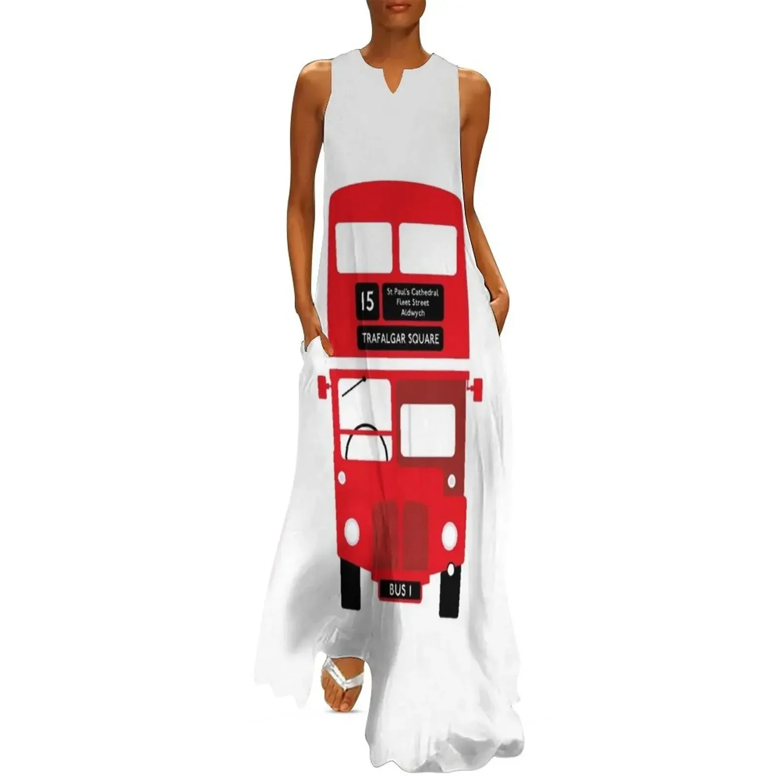 

London Red Bus Long Dress summer dress women 2025 summer dress daily elegant and pretty women's dresses