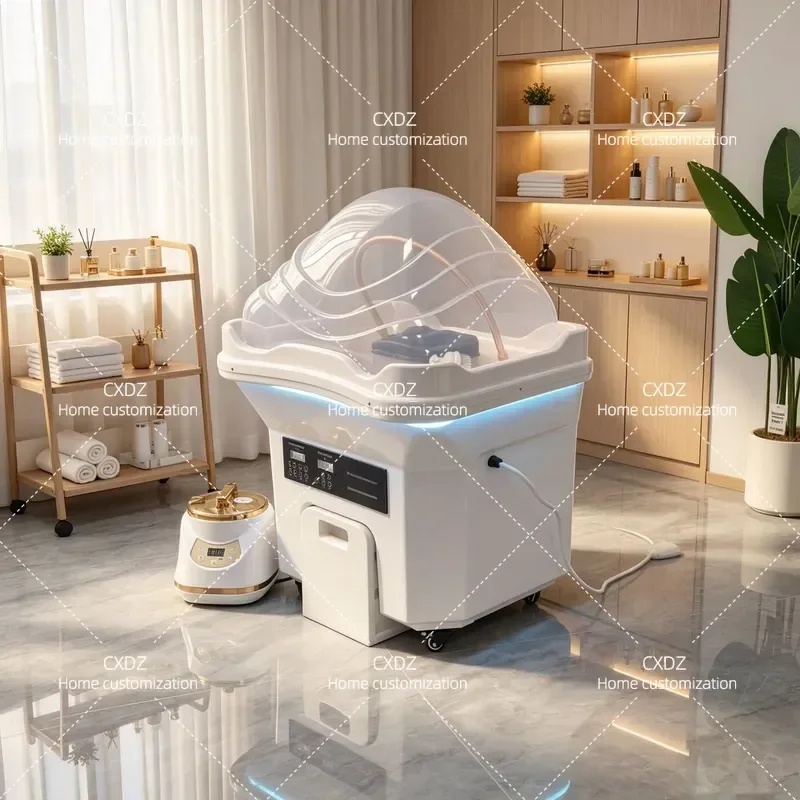 This water storage shampoo machine mobile head treatment basin is free of water connection, household water storage head