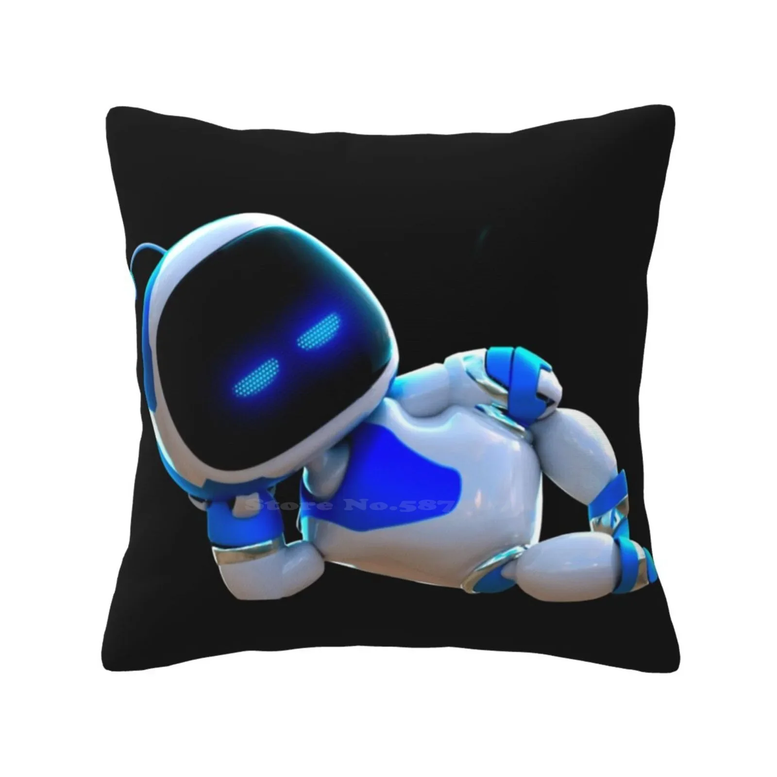 Astrobot Sleeping Throw Cushion Pillow Cover Astro Bot Astrobot Playroom Ps4 Funny Gaming Astrobot Sleeping Astros Playroom