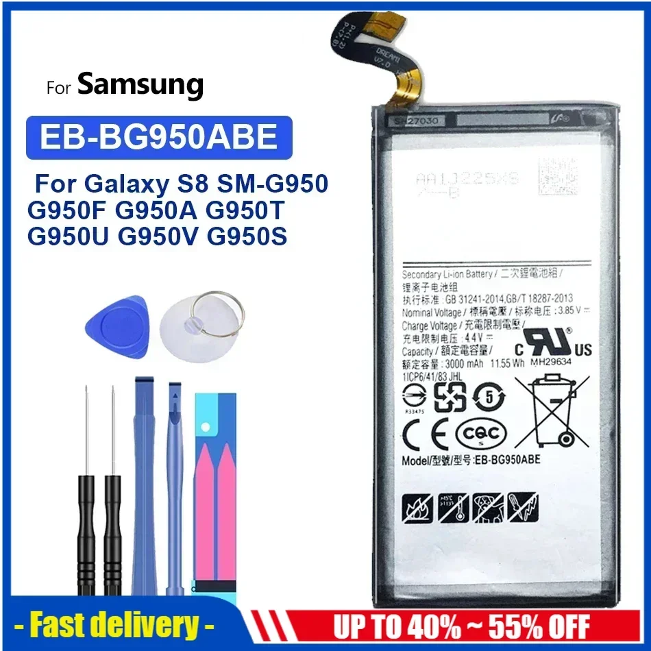 Battery For Samsung Galaxy S2 S3 S4 S5 mini S6 S7 Edge S8 S9 S10 5G S20 Plus/A3 A5 A7 A9 2015 2016 2017 SM G930F G950F G920F