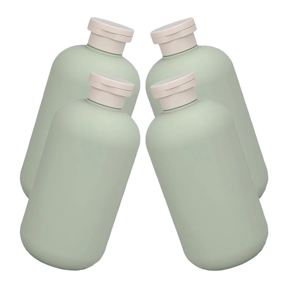 4 قطعة زجاجات جل الاستحمام الأفوكادو مانعة للتسرب المحمولة السفر إعادة الملء شامبو مكيف موزع أدوات الزينة مجموعة السائل الفارغ