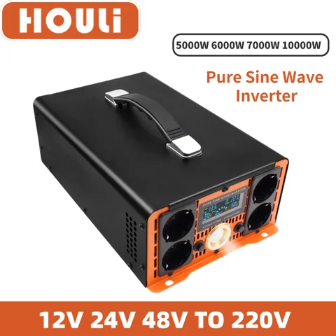 HOULI 인버터 12v 220v60hz 캠핑카 차량용인버터6000w 한국형 차량용품 12v변환 주파수변환기