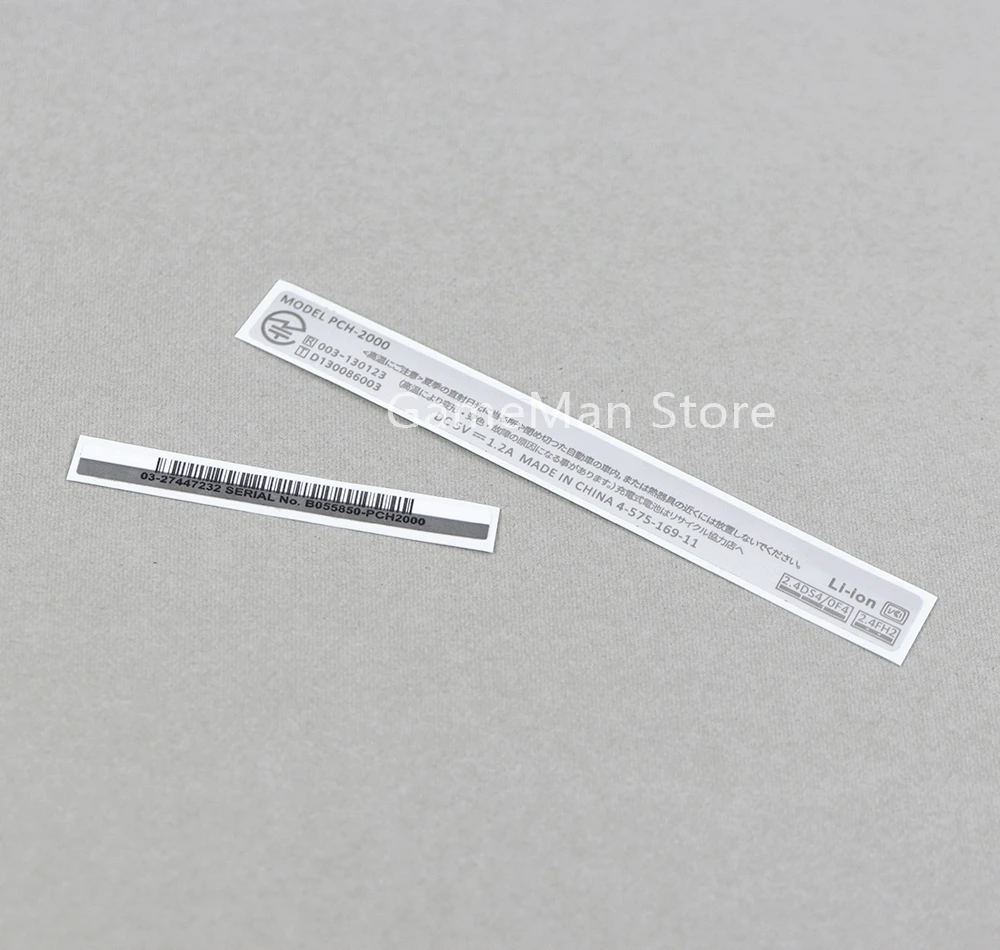 100Sets For PSV2000 2-in-1 Sticker for PSvita PSV2000 Sticker Label Host Label Back Cover Silver Edge Strip Back Sticker