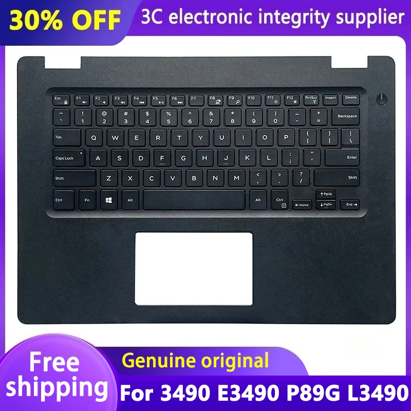 

Original US Keyboard for Latitude 3490 E3490 P89G L3490 0P8YTM Laptop Palmrest Upper Cover Top Case with Backlit English