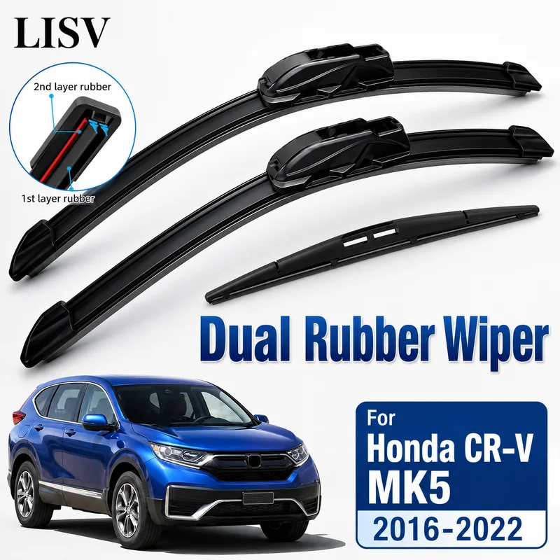 3PCS Car Wiper For Honda CR-V CRV MK5 2016-2022 Front Rear Windshield Four Seasons Durable Accessories 2017 2018 2019 2020