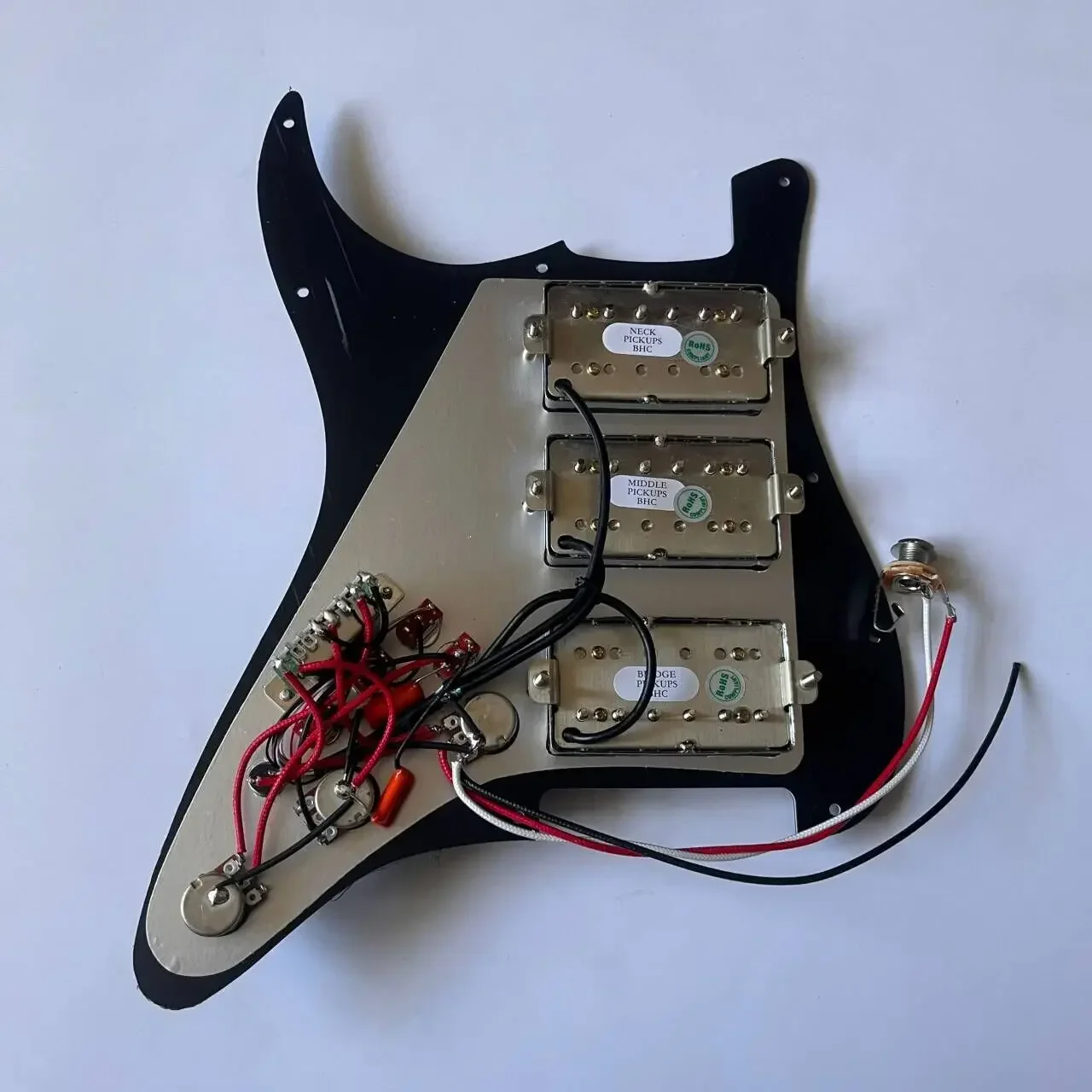 Upgrade Prewired HHH Guitar Pickguard Coil Split Switch 3 PCS Humbucker Alnico V Pickups for ST Electric Guitar