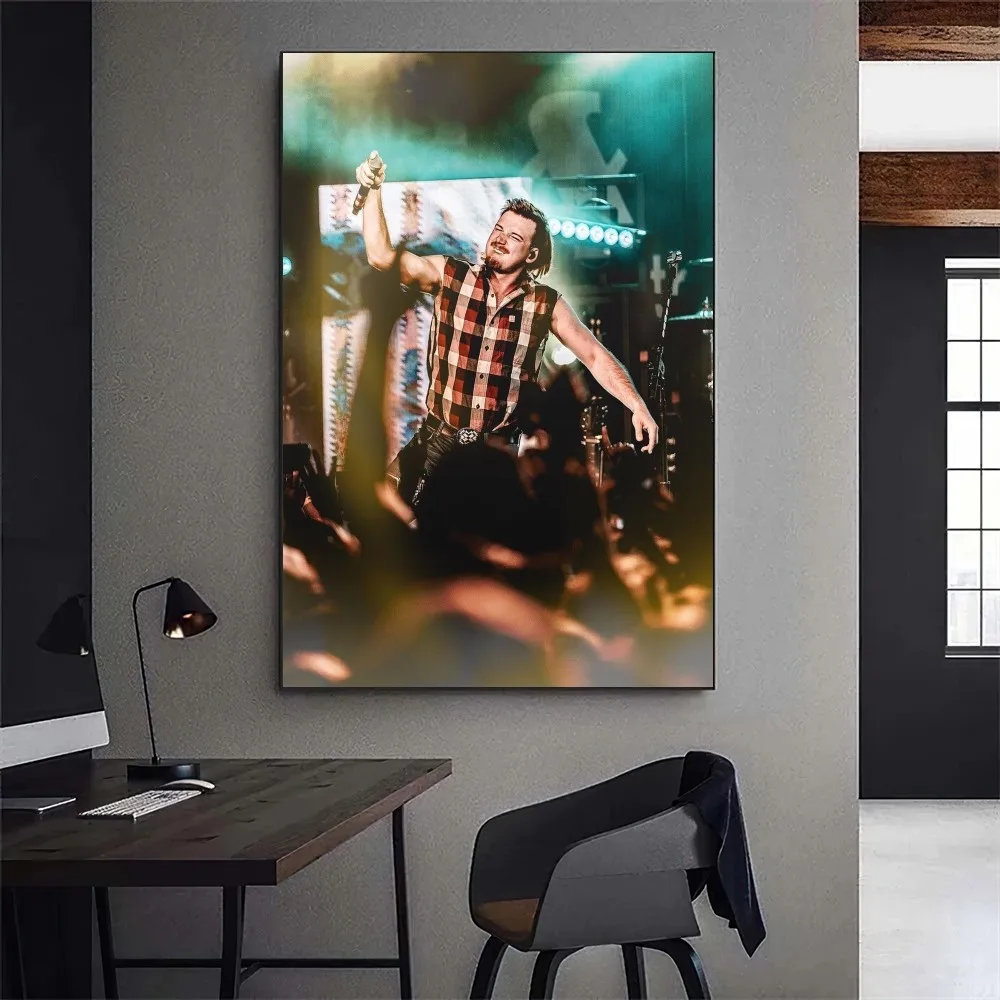 Morgan Wallen Singer Poster Gallery Prints Self Adhesive Home Decor Decoration Wall Decals Living Room Sticker