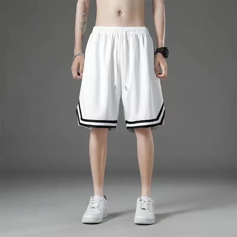 Men's Clothing Solid Color Comfortable Sports Simplicity Handsome Elastic Waist Loose Summer Thin Fashion Casual Cargo Shorts