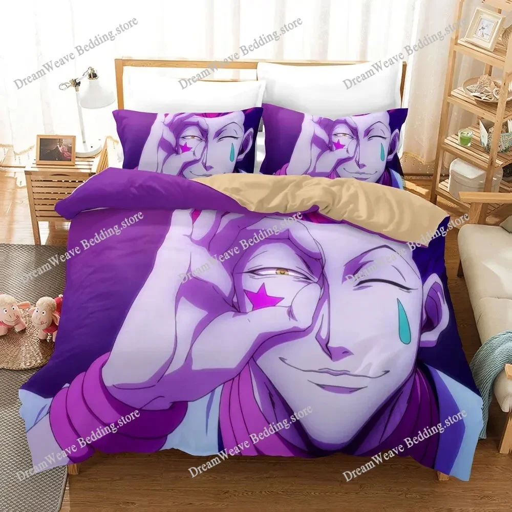 HUNTER×HUNTER Cartoon Poster Sheets Quilt Covers Bedding Dormitory Sheets Bedding Set Soft Warm Bedding Set Home Textileextile