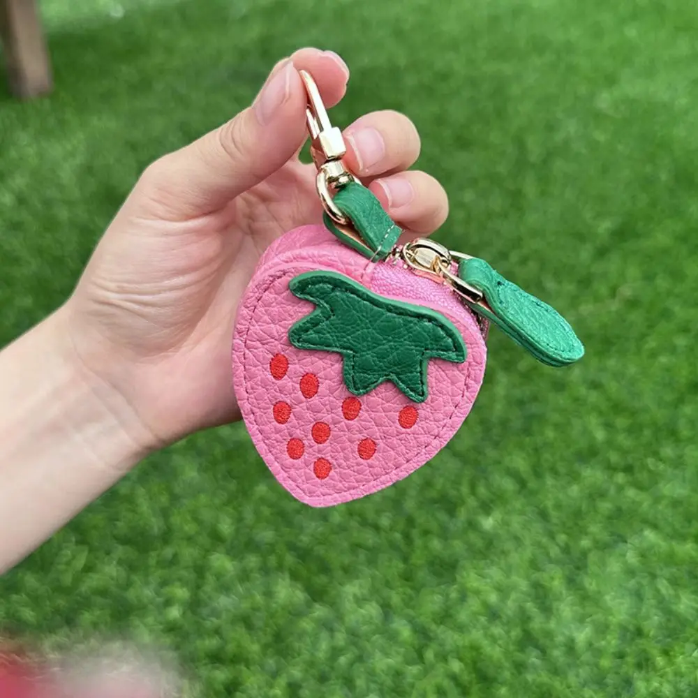 

Hot Cute Strawberry Fruit Mini Coin Purse Charming Bag Pendant Key Chain Mini Pouch Wallet Gift For Girl Women Backpack Pendant