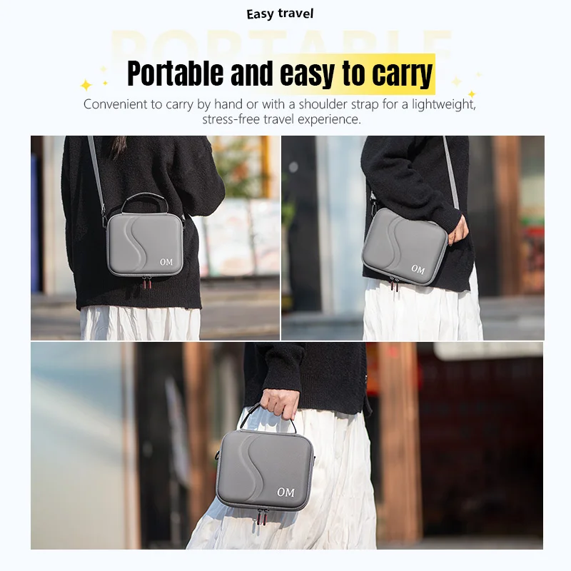 STARTRC OM7 Carrying Case For DJI OM 7P Portable Storage Case PU Shoulder Bag Travel Handag for DJI Osmo Mobile 7 Accessories