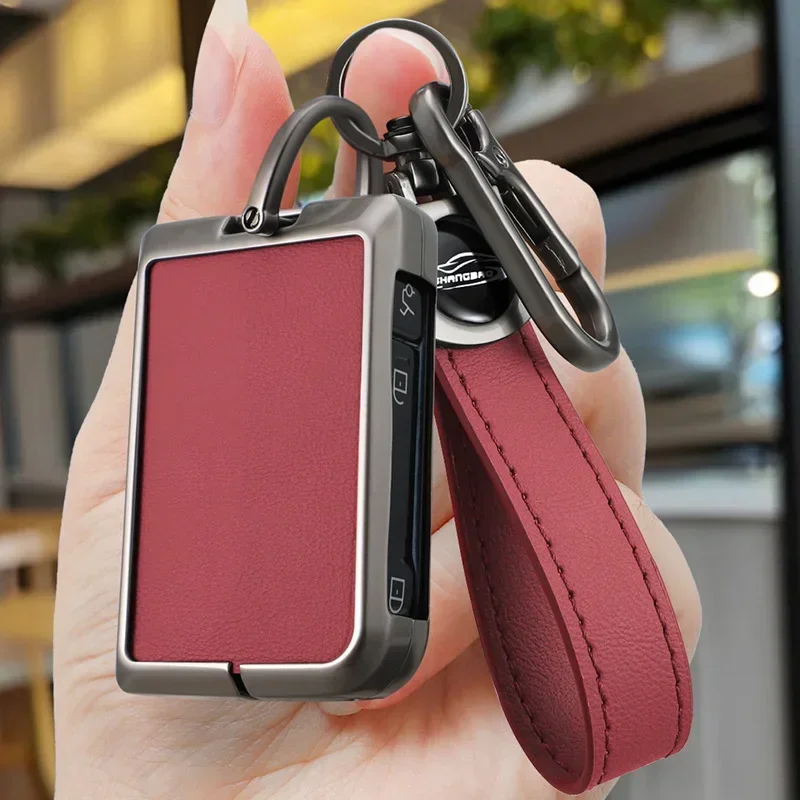 Zinc Alloy Leather Car Key Case For LYNK&CO 05 09 01 06 02 03 LYNK CO Remote Cover Shell Keychain Holder Fob Auto Accessories