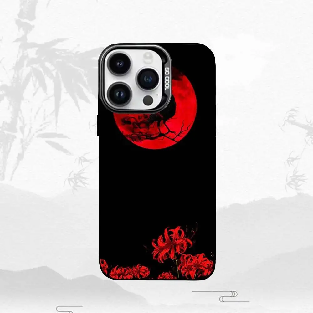 حافظة هاتف T-Tokyo G-Ghoul Red Spider Lily لهاتف iPhone17,16,15,14,13,12,11 Plus، Pro Max غطاء أسود غير لامع مقاوم للصدمات #2