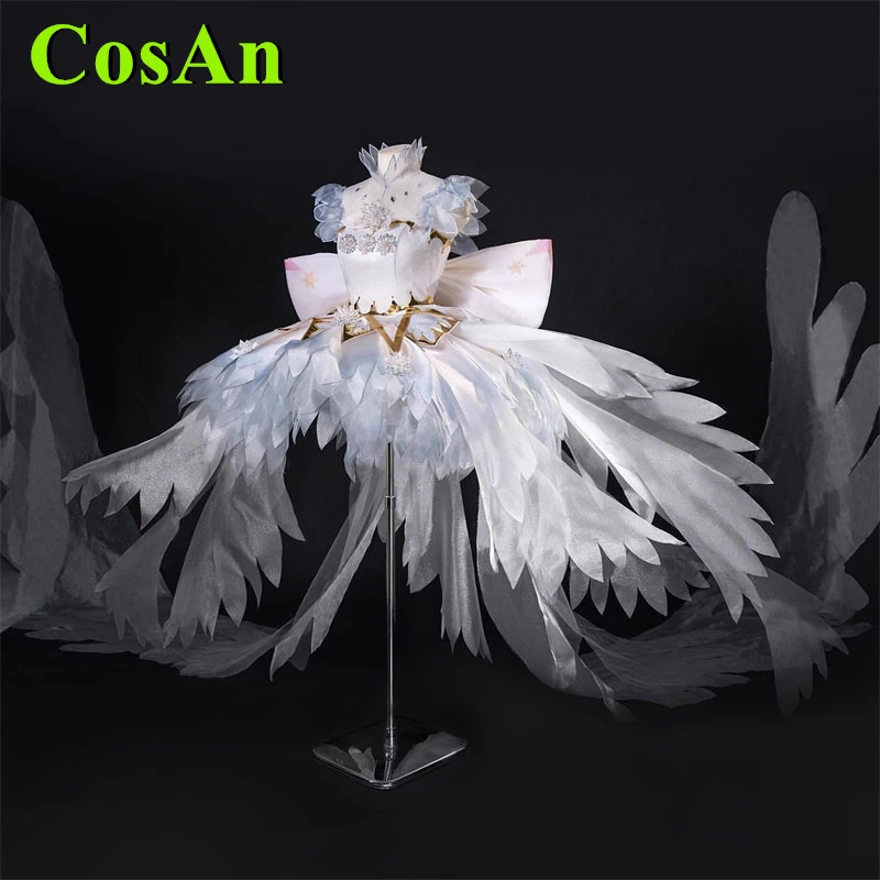

CosAn Anime Cardcaptor Sakura Kinomoto Sakura Cosplay Costume OP White Combat Dress Activity Party Role Play Clothing New