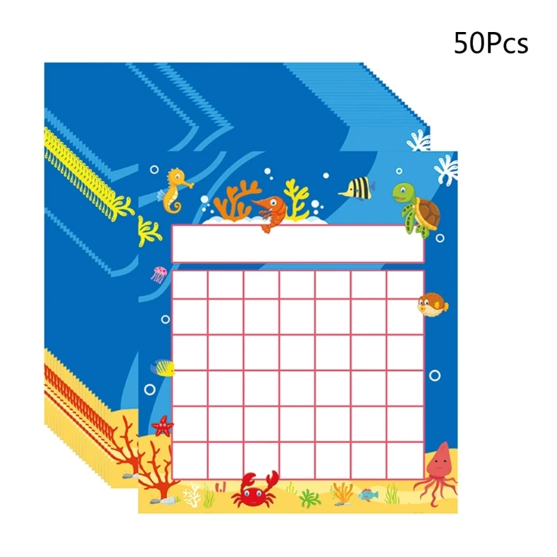 50 Pieces Children Classaroom Reward Chart, Cartoon Reward Boards Student Incentive Chart for Encourages Good Behaviour