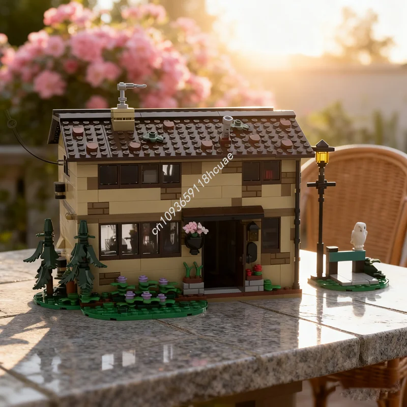 

914 шт. MOC 4 Privet Drive расширенная модель Гарри Поттера, игрушечное здание, рождественские подарки, блоки, сборка, сделай сам, творческая идея, образование