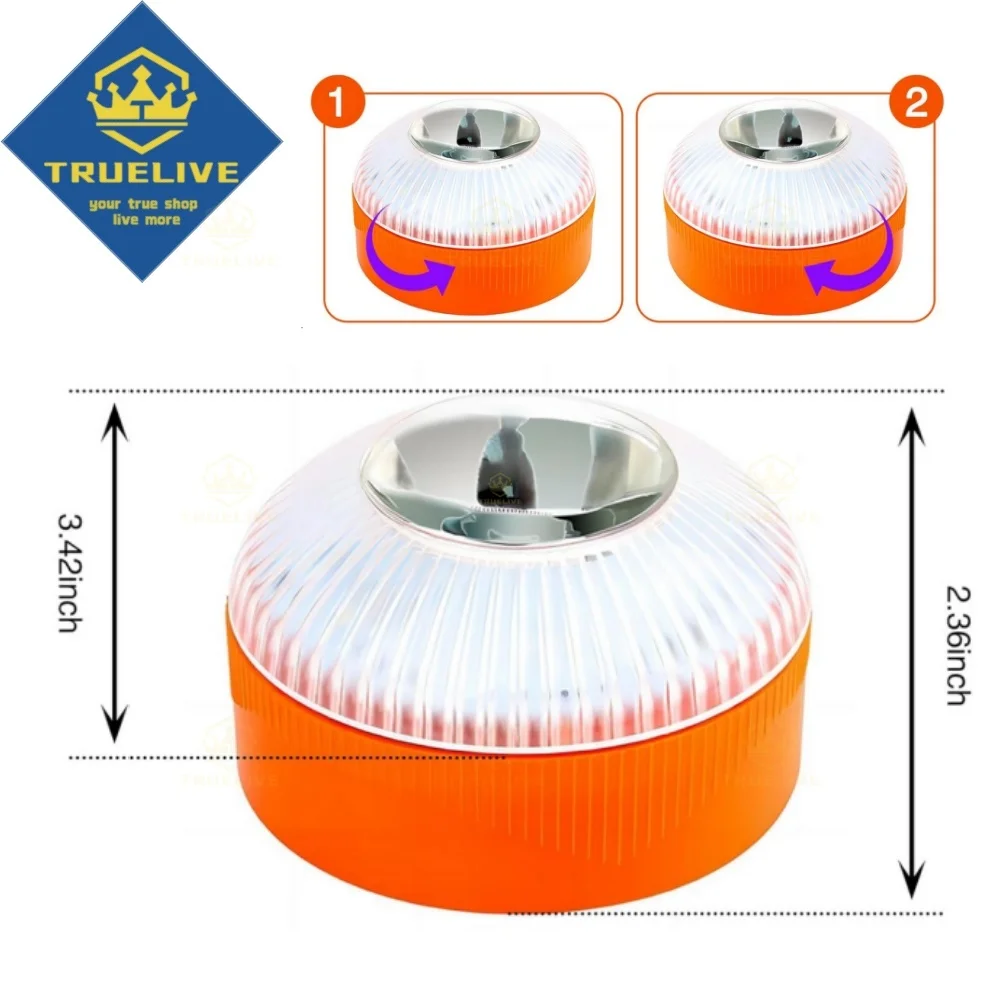 5/3/1PCS V16 LED Car Emergency Light Flashlight Rechargeable Safety Signal Lamp Warning Light Waterproof Beacon Lamp Lighting