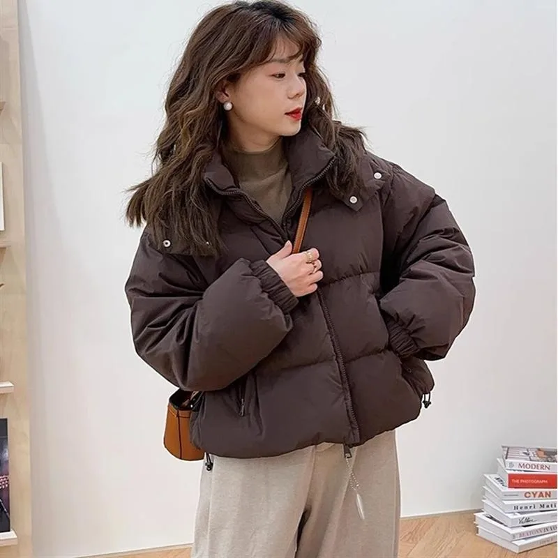 2025 Winter High Quality Women's Coat Casual Solid Color Women's Cotton Jacket New Women's Warm Coat