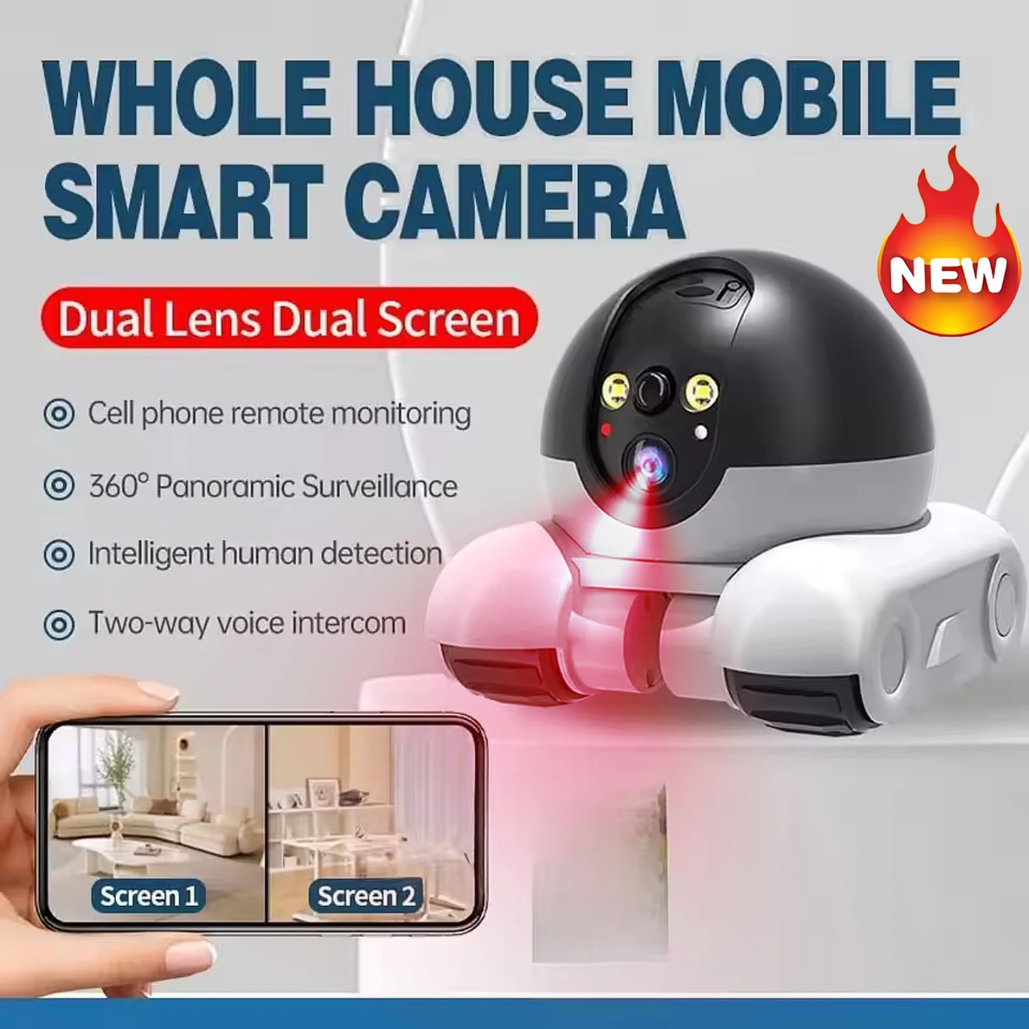 

New 1080P HD WIFI Camera PTZ IP Security Protection Surveillance Camera Auto Tracking Baby Pets Monitor Smart Home Robot Cameras
