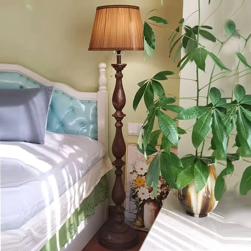 

French Vintage Living Room Floor Lamp Bedroom Bedside Study Restaurant American Retro Wabi Sabi Style Atmosphere Standing Lights