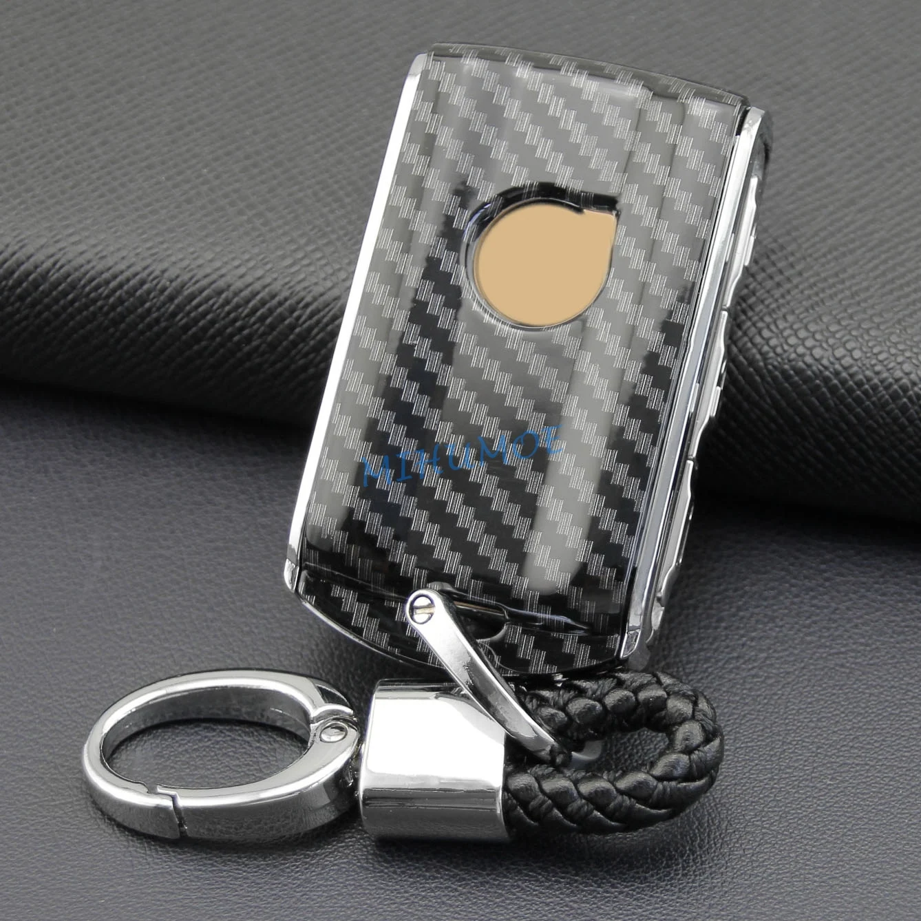 

For 2015-2024 Volvo C40 S60 S90 V60 V90 XC40 XC60 XC90 Car Carbon Fiber Key Fob Holder Shell Protect Case Cover Accessories