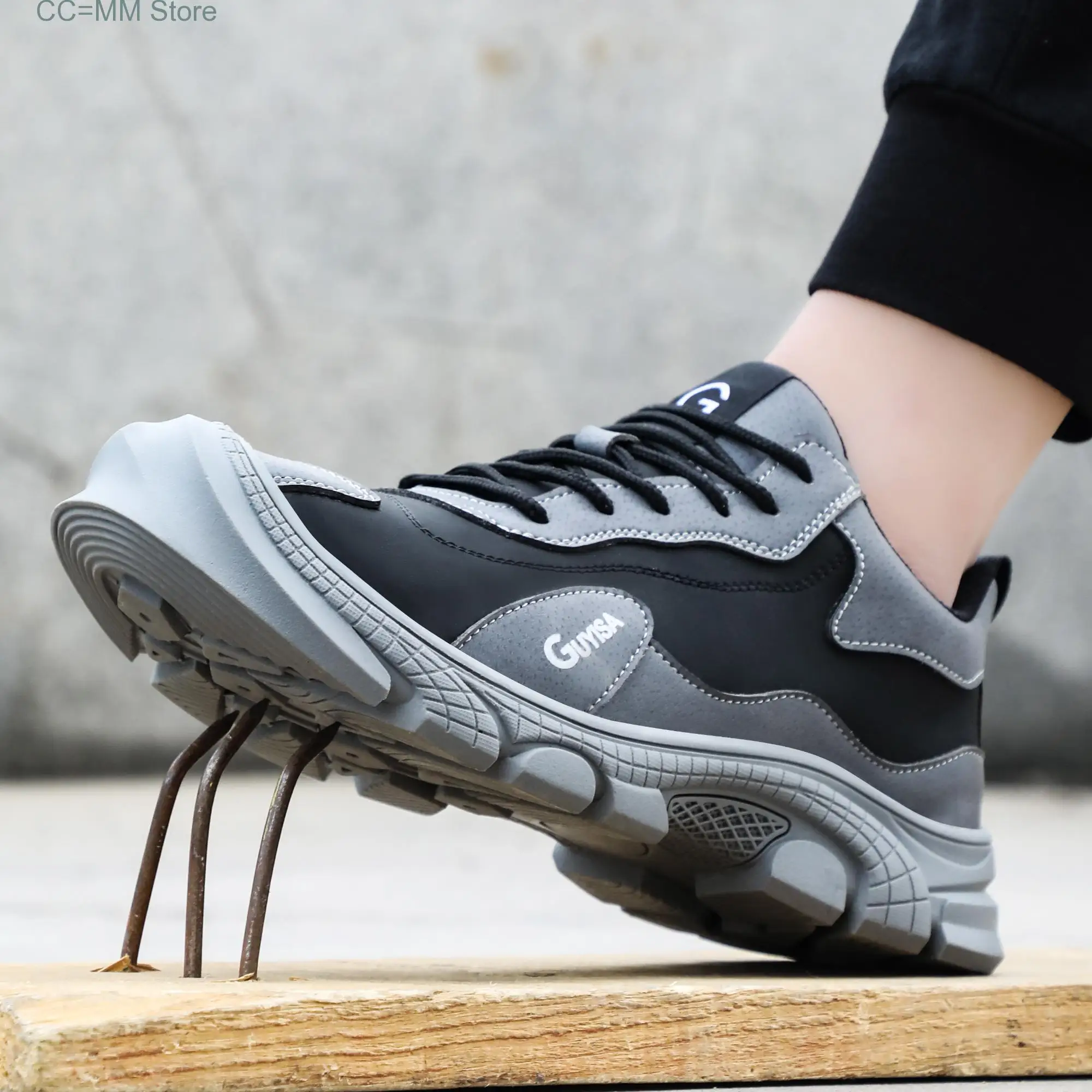 New Indestructible With Steel Toe Cap Anti-static For Men Safety Shoes Construction Puncture Proof Security Work Shoes Outdoor