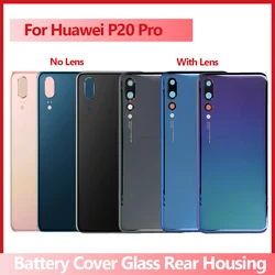 Glass For Huawei P20 Pro Battery Cover Rear Door Housing Back Case Replacement For Huawei P20pro Battery Cover With Camera Lens