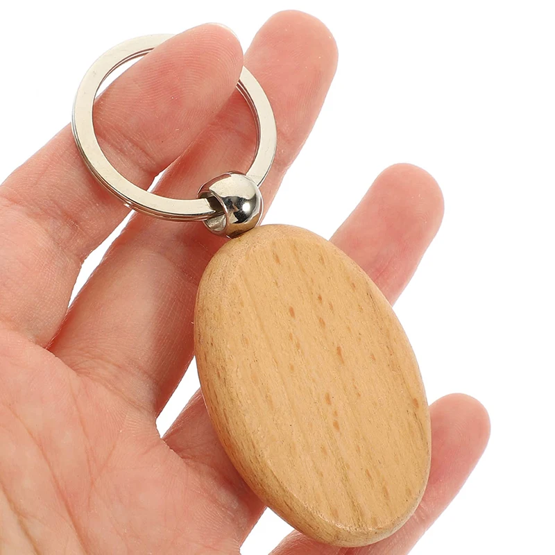 50Pcs Wooden Keychain for Teacher Students Back To School Gifts