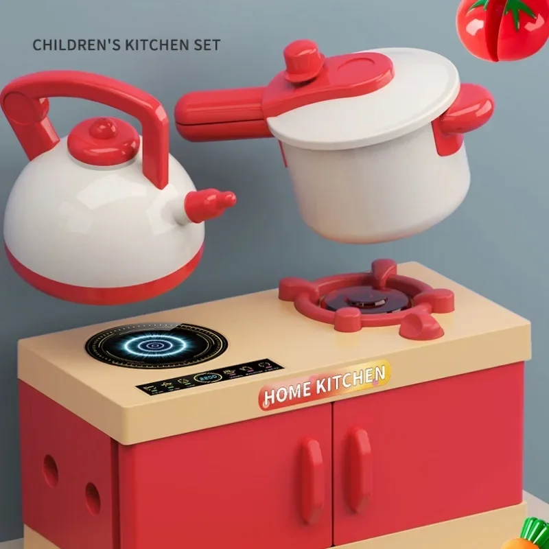 Children's Kitchen Toy Set Boys and Girls Play Home Cooking Simulation Kitchen Stove Baby Birthday Gift Pretend Play Cooking Toy