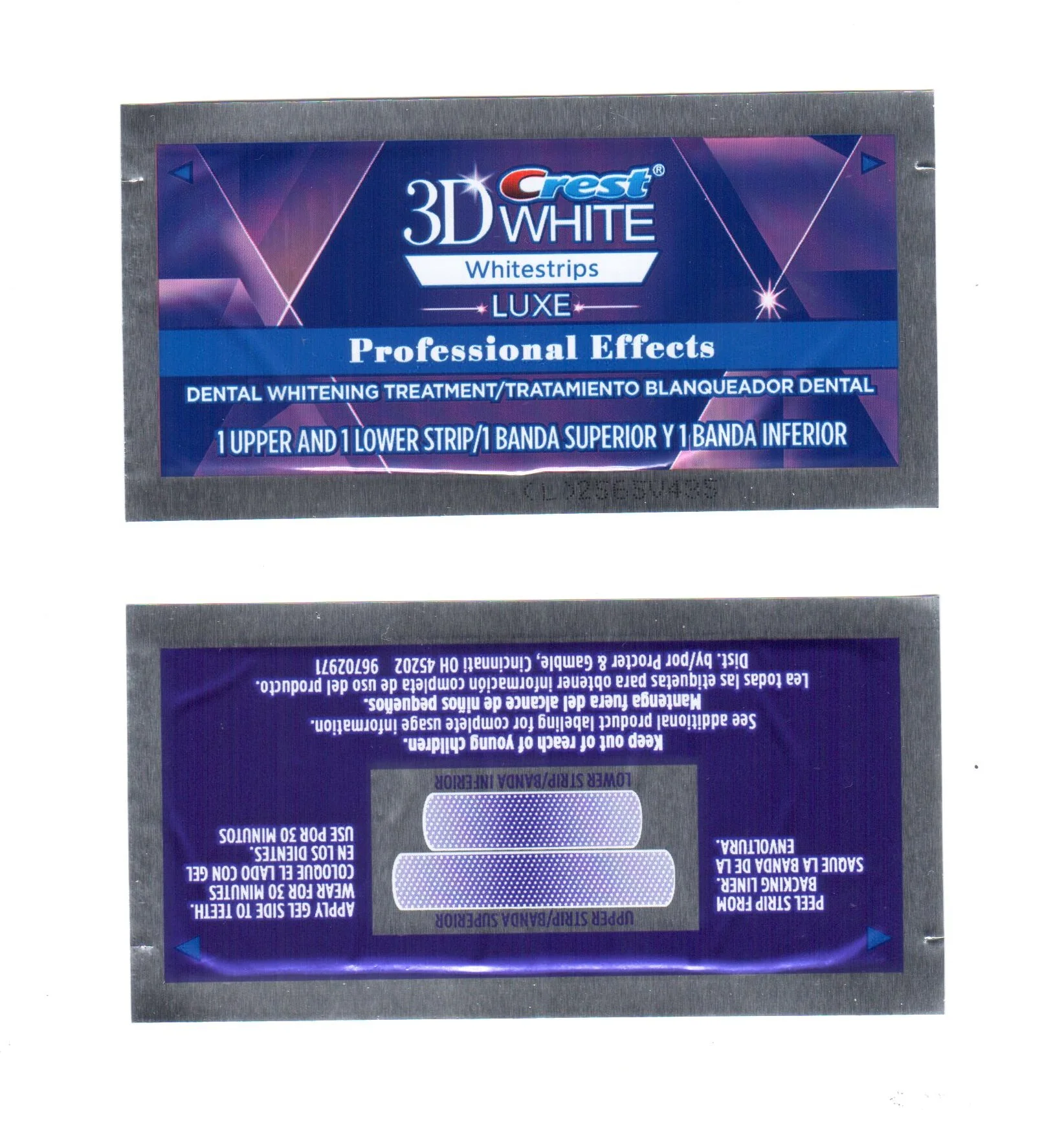 Crest 3D Whitestrips luxe bandes blanches effets professionnels