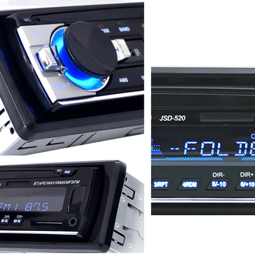 Imagen 2 del producto Radio para coche, reproductor estéreo de 1 din, reproductor MP3 Digital Bluetooth, 60Wx4, Radio FM, Audio estéreo, música, USB/SD con entrada auxiliar en el tablero