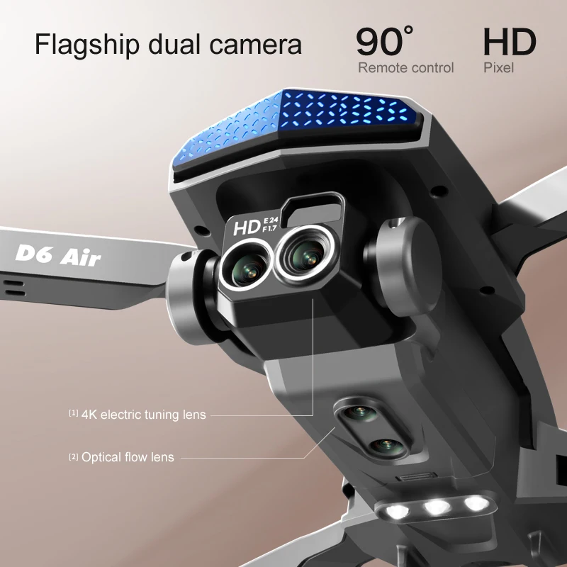 New D6 Mini Drone 8k Profesional 4K HD Camera Obstacle Avoidance Aerial Photography Brushless Foldable Quadcopter Sell Apron