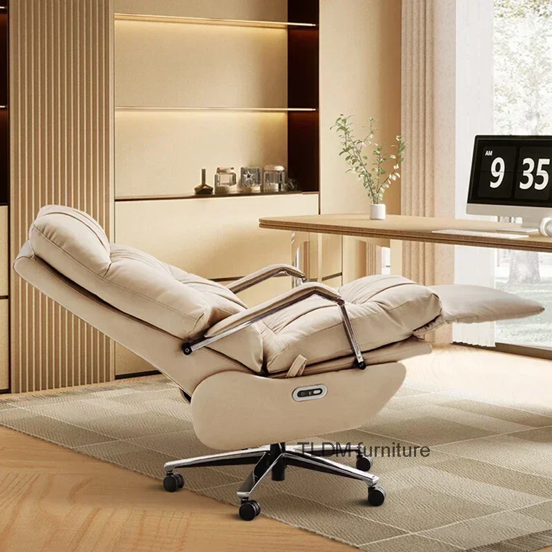 

White Nordic Recliner Chair Ergonomic Bedroom Floor Modern Office Chair Working Conference Chaise De Bureau Office Furniture