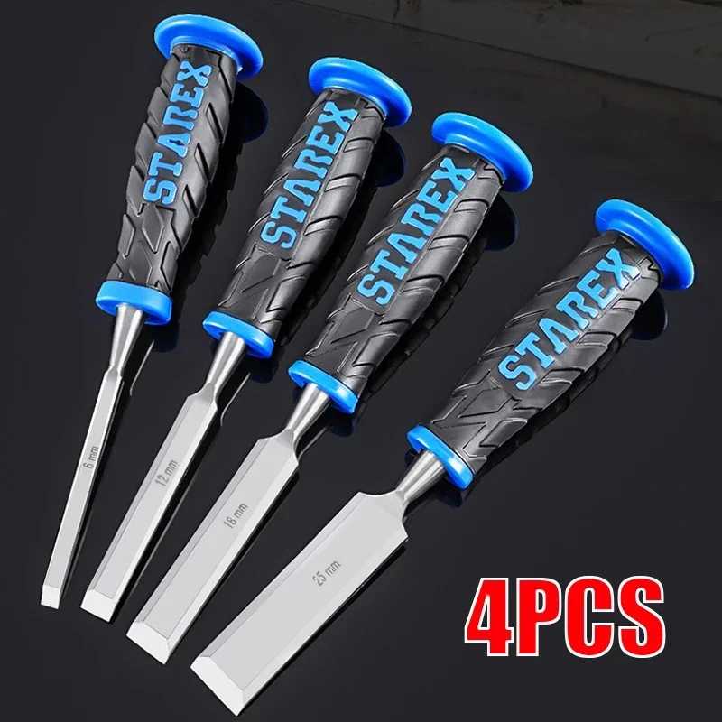 4PCS/SET Wood Carving Chisel Set Woodworking Wood Chisels Carving Wood Graver Gouge Carpenter Sculpture Tool 6/12/18/24mm